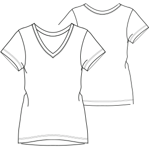 Fashion sewing patterns for T-Shirt 7334